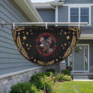 American Bald Eagle Graphic Patriotic Fan Flag Never Back Down Never Surrender Memorial for Freedom Fighters TS02 2pcs pack Vintage Black Print Your Wear