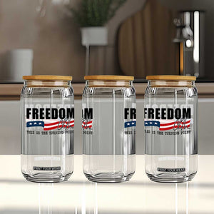 Freedom This Is The Turning Point Glass Can True Patriot Liberty Defender American Flag TS02 Print Your Wear