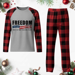 Freedom This Is The Turning Point Plaid Pajama Set True Patriot Liberty Defender American Flag TS02 Buffalo Plaid Print Your Wear