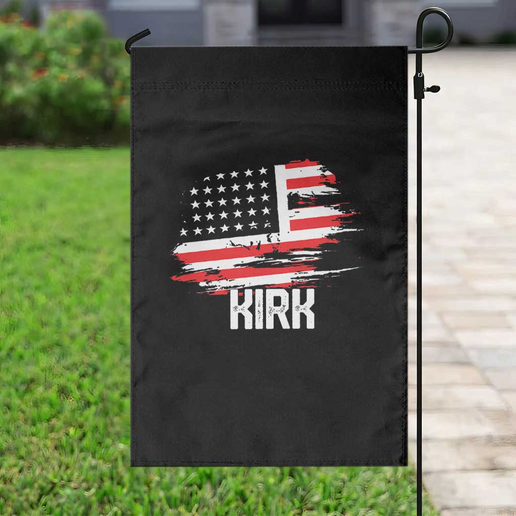 American Flag Kirk Garden Flag Distressed Patriotic Team Charlie Tribute TS02 Print Your Wear