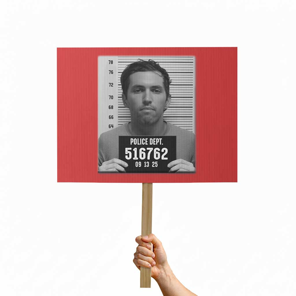 Tyler Robinson Mugshot Protest Sign Justice For Charlie Kirk TS02 Horizontal 18