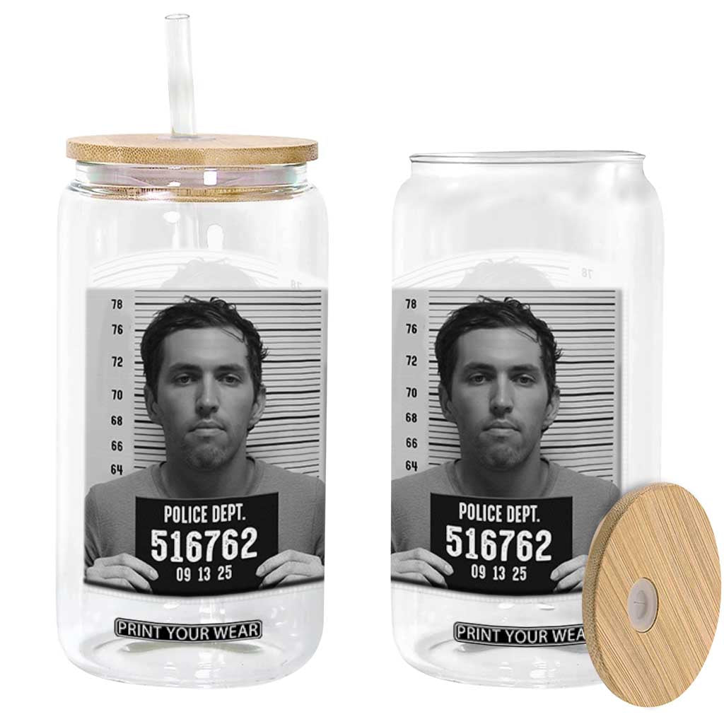 Tyler Robinson Mugshot Glass Can Justice For Charlie Kirk TS02 Print Your Wear