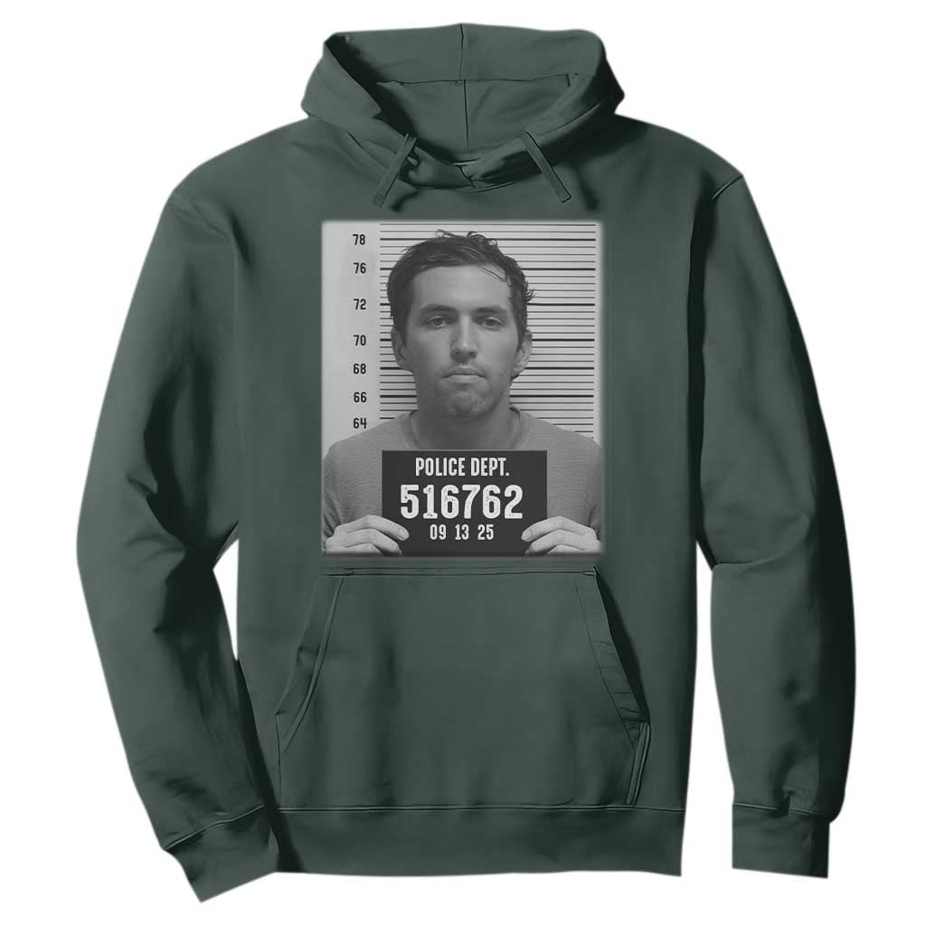 Tyler Robinson Mugshot Hoodie Justice For Charlie Kirk TS02 Dark Forest Green Print Your Wear