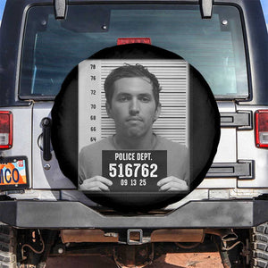 Tyler Robinson Mugshot Spare Tire Cover Justice For Charlie Kirk TS02 No hole Black Print Your Wear