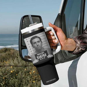 Tyler Robinson Mugshot Tumbler With Handle Justice For Charlie Kirk TS02 Print Your Wear