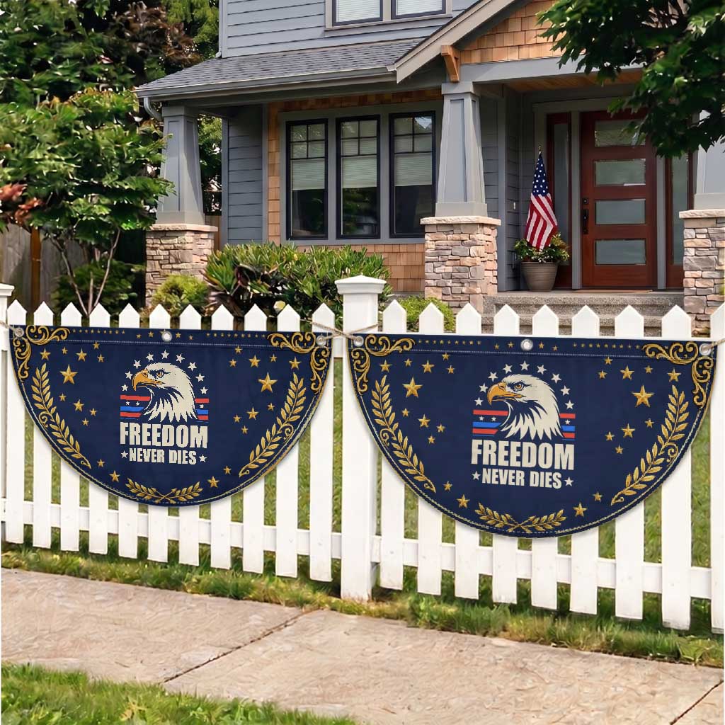 Freedom Never Dies Patriotic Fan Flag Bold Eagle Graphic for True American Patriots TS02 2pcs pack Vintage Navy Print Your Wear