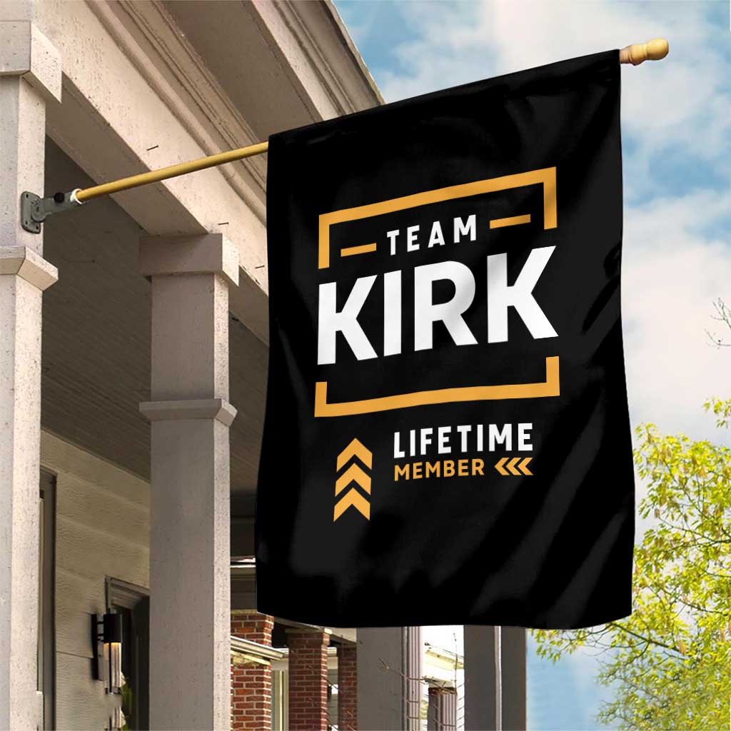 Team Kirk Lifetime Member Garden Flag American True Patriot Support TS02 Print Your Wear