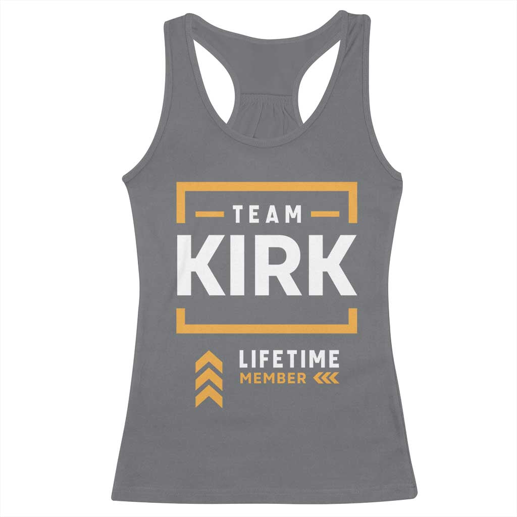 Team Kirk Lifetime Member Racerback Tank Top American True Patriot Support TS02 Charcoal Print Your Wear