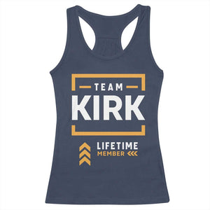 Team Kirk Lifetime Member Racerback Tank Top American True Patriot Support TS02 Navy Print Your Wear