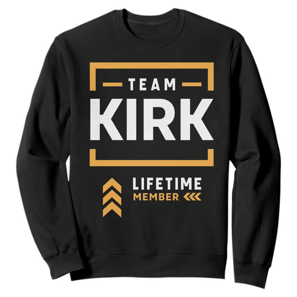 Team Kirk Lifetime Member Sweatshirt American True Patriot Support TS02 Black Print Your Wear