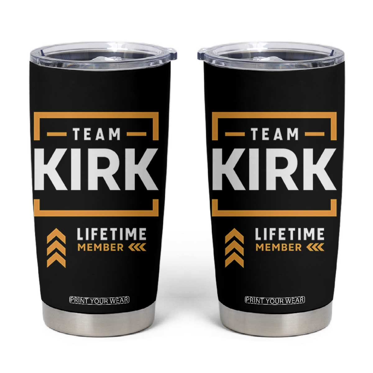 Team Kirk Lifetime Member Tumbler Cup American True Patriot Support TS02 Black Print Your Wear