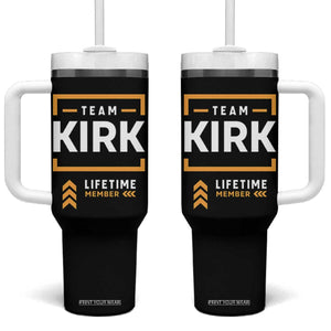 Team Kirk Lifetime Member Tumbler With Handle American True Patriot Support TS02 One Size: 40 oz Black Print Your Wear