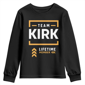 Team Kirk Lifetime Member Youth Sweatshirt American True Patriot Support TS02 Black Print Your Wear