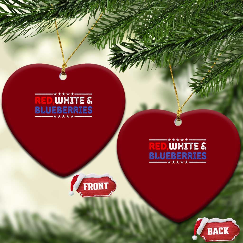 Red White and Blueberries Ceramic Ornament Patriotic Tribute Memorial TS02 Print Your Wear
