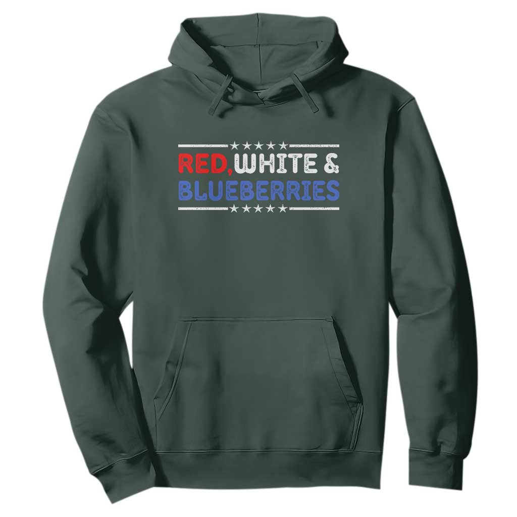 Red White and Blueberries Hoodie Patriotic Tribute Memorial TS02 Dark Forest Green Print Your Wear