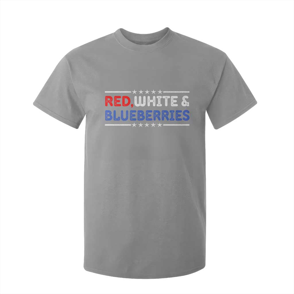 Red White and Blueberries T Shirt For Kid Patriotic Tribute Memorial TS02 Sport Gray Print Your Wear