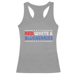Red White and Blueberries Racerback Tank Top Patriotic Tribute Memorial TS02 Sport Gray Print Your Wear