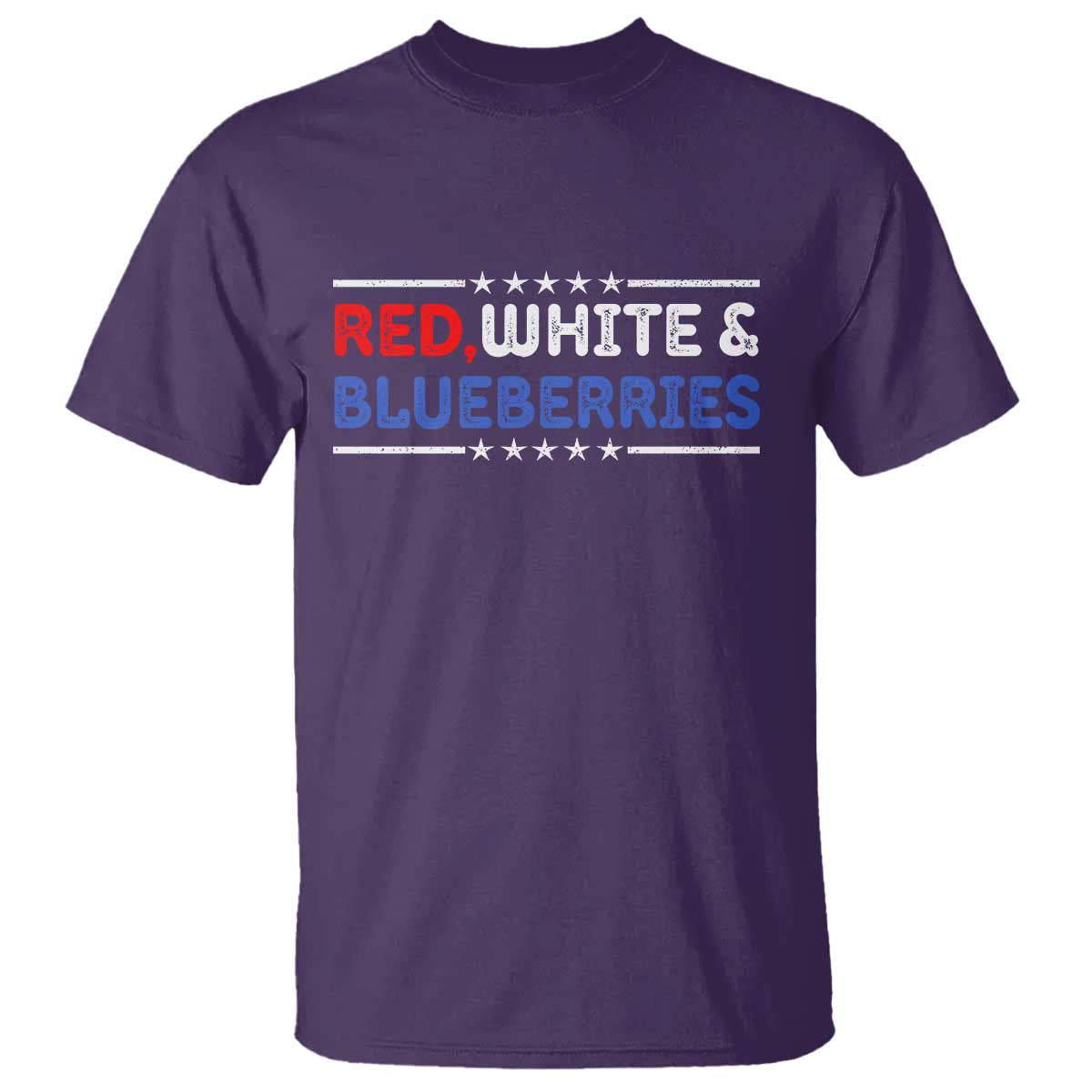 Red White and Blueberries T Shirt Patriotic Tribute Memorial TS02 Purple Print Your Wear