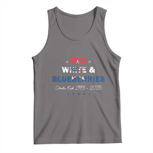 Red White and Blueberries Tank Top Charlie Kirk 1993 2025 Patriotic Memorial TS02 Deep Heather Print Your Wear