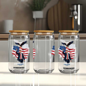 Charlie Kirk Tribute Glass Can A True Patriot American Flag Patriotic Eagle TS02 Print Your Wear