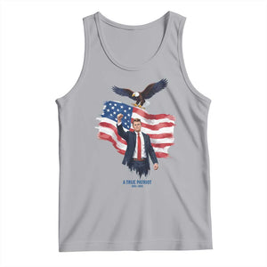 Charlie Kirk Tribute Tank Top A True Patriot American Flag Patriotic Eagle TS02 Athletic Heather Print Your Wear