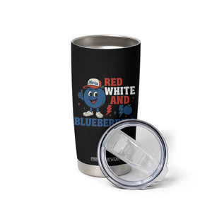 Red White and Blueberries Tumbler Cup Patriotic Fruit Cartoon Graphic TS02 Print Your Wear