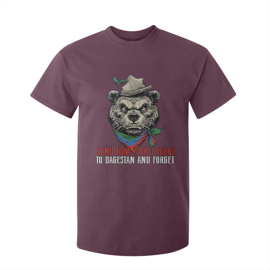 Dagestan Bear MMA Fighter Discipline T Shirt For Kid Send Him 2 3 Years and Forget TS02 Maroon Print Your Wear