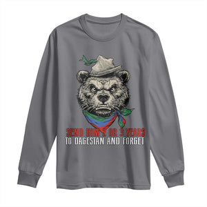 Dagestan Bear MMA Fighter Discipline Long Sleeve Shirt Send Him 2 3 Years and Forget TS02 Charcoal Print Your Wear