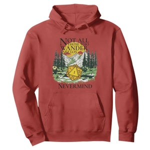 Not All Those Who Wander Are Lost RPG Gamers Hoodie Funny Dice Nevermind Adventurers TS02 Red Print Your Wear