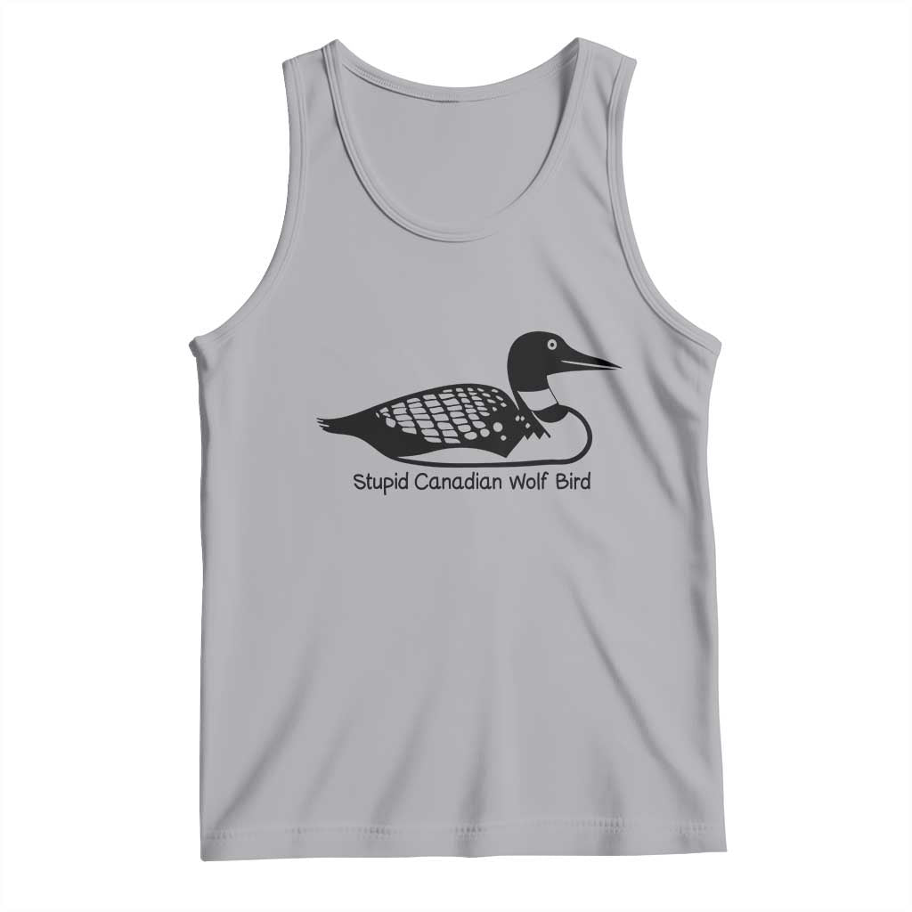 Stupid Canadian Wolf Bird Tank Top Funny Common Loon Meme Dry Humor TS02 Athletic Heather Print Your Wear