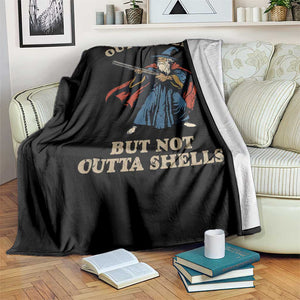 Outta Spells But Not Outta Shells Throw Blanket Funny Wizard Fantasy Meme TS02 Print Your Wear