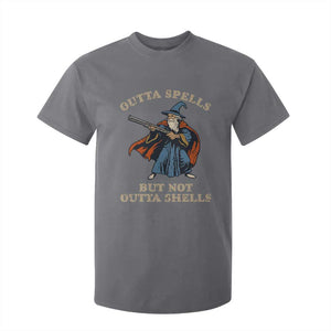 Outta Spells But Not Outta Shells T Shirt For Kid Funny Wizard Fantasy Meme TS02 Charcoal Print Your Wear