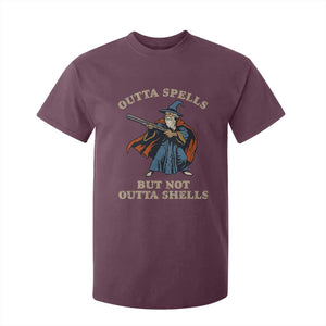 Outta Spells But Not Outta Shells T Shirt For Kid Funny Wizard Fantasy Meme TS02 Maroon Print Your Wear