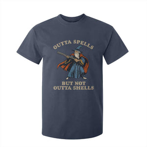 Outta Spells But Not Outta Shells T Shirt For Kid Funny Wizard Fantasy Meme TS02 Navy Print Your Wear