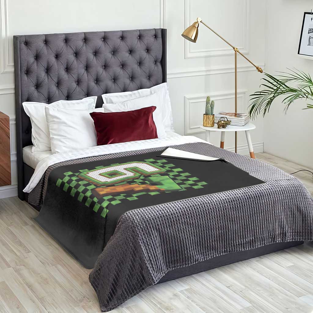 Funny 67 Pixel Style Graphic Throw Blanket Viral Six Seven Meme Gamer TS02 Print Your Wear