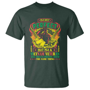 I'm Not Perfect But I'm A Vietnam Veteran T Shirt Patriotic Heroes TS02 Dark Forest Green Print Your Wear