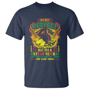 I'm Not Perfect But I'm A Vietnam Veteran T Shirt Patriotic Heroes TS02 Navy Print Your Wear