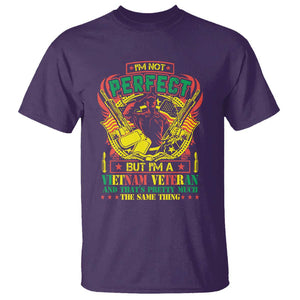 I'm Not Perfect But I'm A Vietnam Veteran T Shirt Patriotic Heroes TS02 Purple Print Your Wear