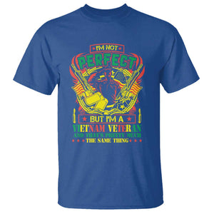 I'm Not Perfect But I'm A Vietnam Veteran T Shirt Patriotic Heroes TS02 Royal Blue Print Your Wear