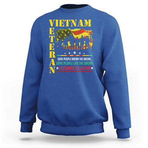 Vietnam Veteran Sweatshirt Patriots Defended The Dream American Flag TS02 Royal Blue Print Your Wear