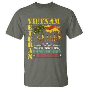 Vietnam Veteran T Shirt Patriots Defended The Dream American Flag TS02 Military Green Print Your Wear