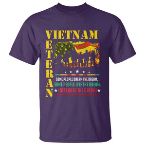 Vietnam Veteran T Shirt Patriots Defended The Dream American Flag TS02 Purple Print Your Wear