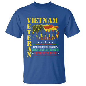 Vietnam Veteran T Shirt Patriots Defended The Dream American Flag TS02 Royal Blue Print Your Wear