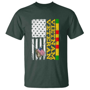 Vietnam Veteran T Shirt Honor Patriotic Soldier American Flag TS02 Dark Forest Green Print Your Wear