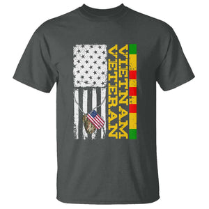 Vietnam Veteran T Shirt Honor Patriotic Soldier American Flag TS02 Dark Heather Print Your Wear