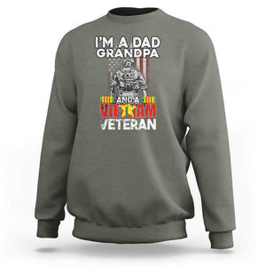 I'm A Dad A Grandpa And A Vietnam Veteran Sweatshirt Patriotic Father TS02 Military Green Print Your Wear