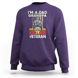 I'm A Dad A Grandpa And A Vietnam Veteran Sweatshirt Patriotic Father TS02 Purple Print Your Wear