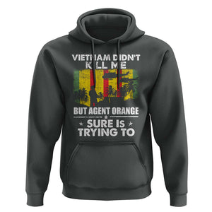 Vietnam Veteran Hoodie Orange Agent Victims Retired Soldiers TS02 Dark Heather Print Your Wear