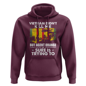 Vietnam Veteran Hoodie Orange Agent Victims Retired Soldiers TS02 Maroon Print Your Wear