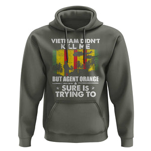 Vietnam Veteran Hoodie Orange Agent Victims Retired Soldiers TS02 Military Green Print Your Wear